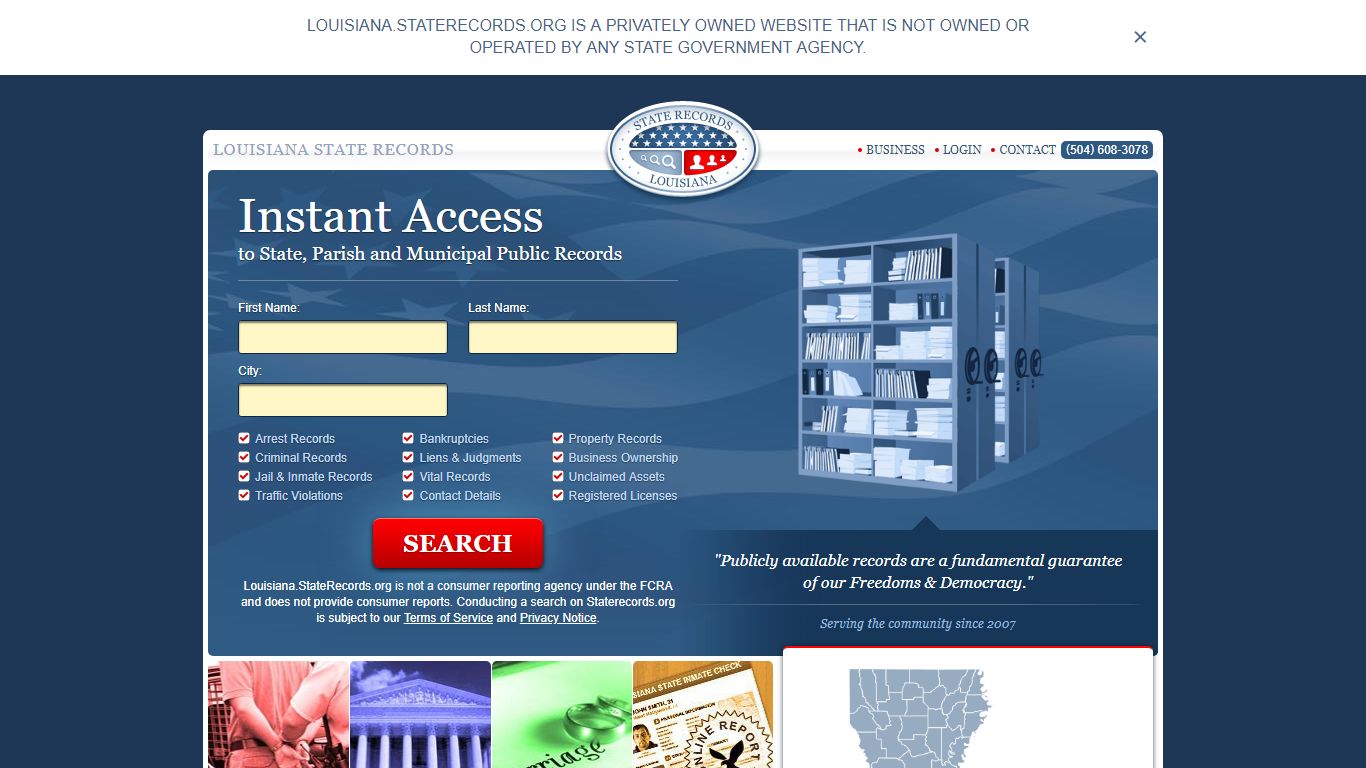 St. Tammany Parish Arrest, Court, and Public Records