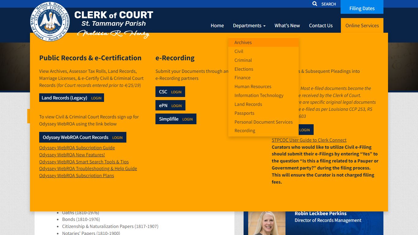 Archives » St. Tammany Clerk of Court